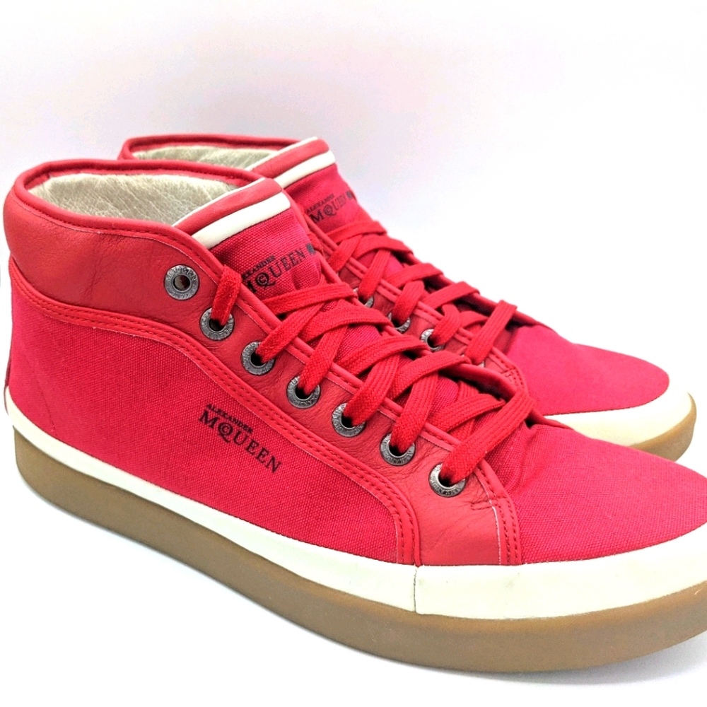 Puma x Alexander McQueen red mid-tops